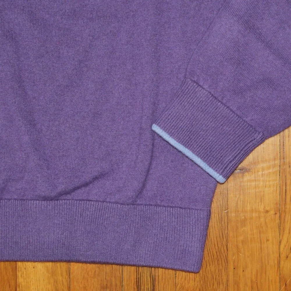 Greyson Clothiers Sebonack 1/4 Zip Golf Sweater Mens L Amalfi Wool Cashmere - Picture 3 of 5
